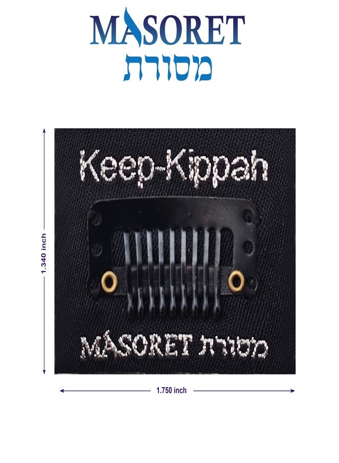 MASORET The Original Masoret Keep-Kippah Hair Clip Set: 10 Pair Durable Metal Head Fasteners with Matching Comb for Jewish Kippot, Kipa, Yamaka, Yarmulke Hats - Image 3